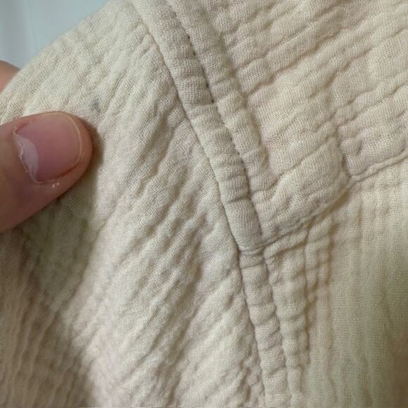 J Crew Factory Mens Short Sleeve Gauze Button Up Shirt Large Casual Preppy - Picture 4 of 11